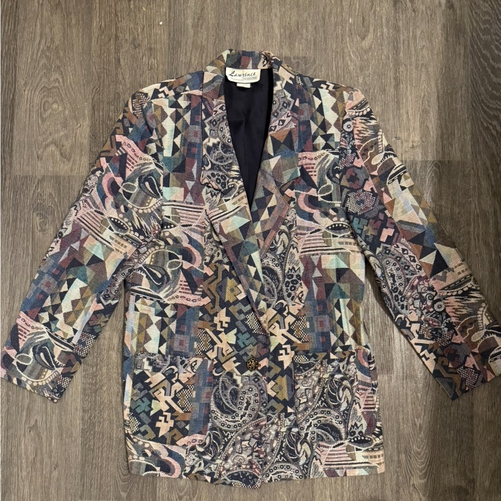 Vintage 90’s Multicolor Patterned Blazer